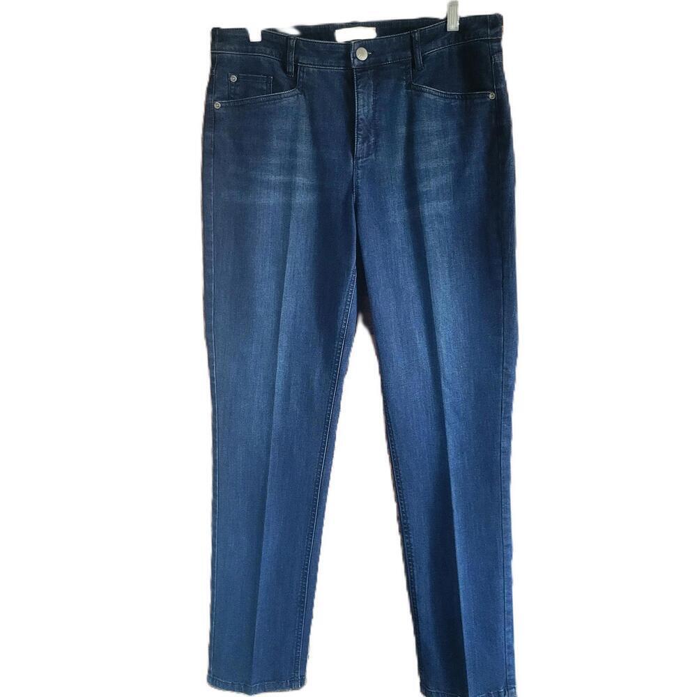 J.Jill Smooth-Fit Comfort Waist Med Wash Blue Straight Leg Jeans - Size 10